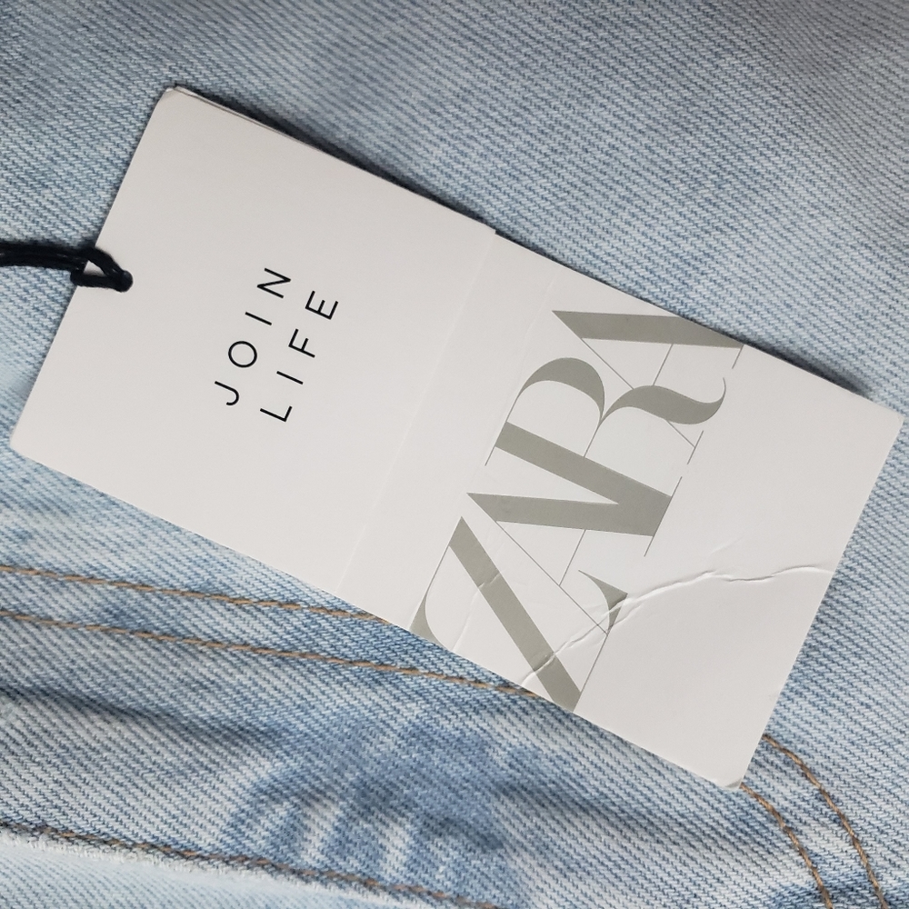 Zara Blogger Wide Legs Ripped Distressed High Rise Jeans - Picture 9 of 12